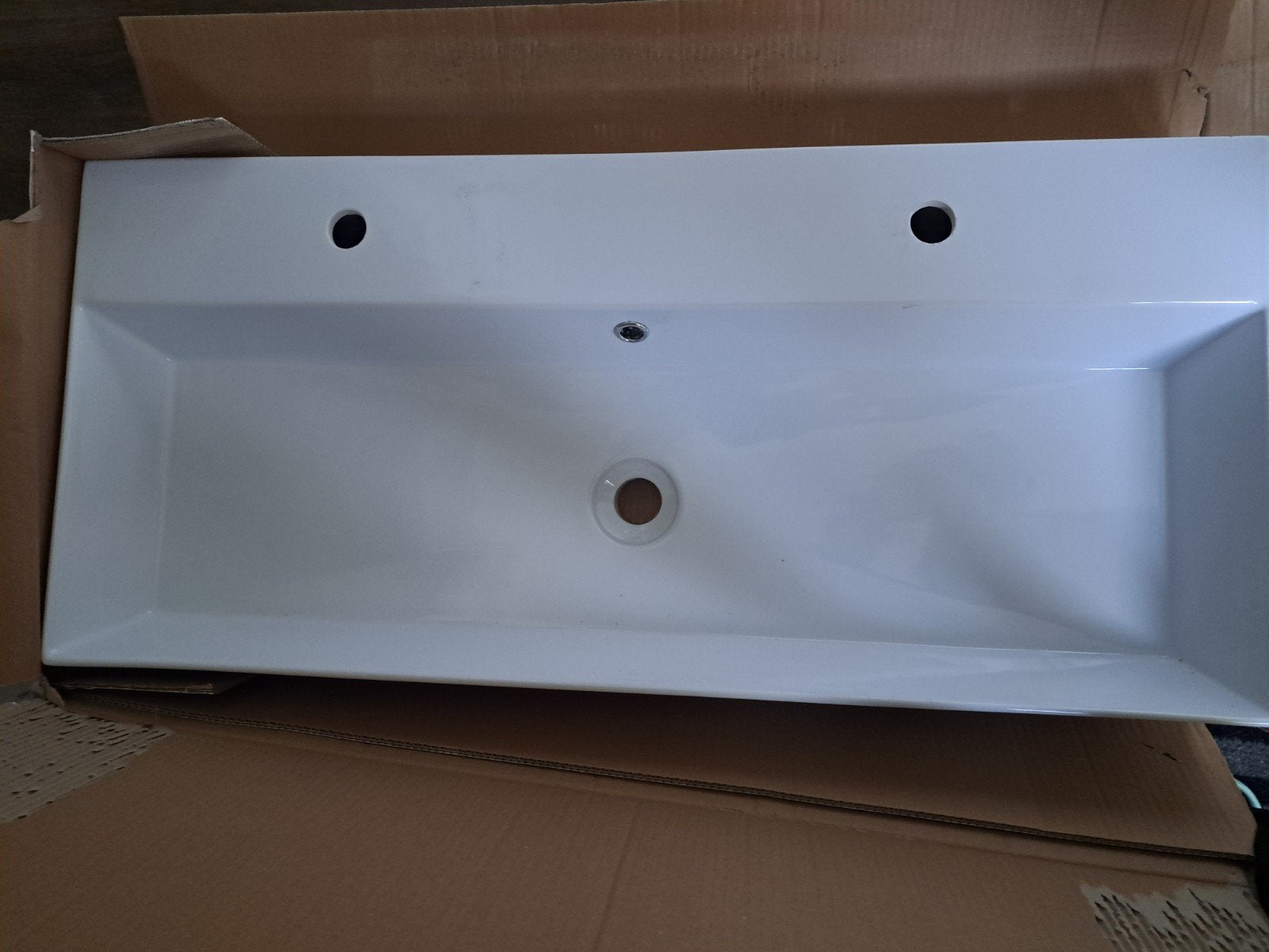 wastafel, wit glans, Huis en Inrichting, Ophalen, Nieuw, 50 tot 100 cm, Minder dan 100 cm