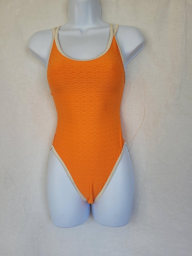 Leuk oranje-wit badpak, ongedragen mt 36 merk Nickey Nobel, ., Nieuw, Ophalen of Verzenden, .