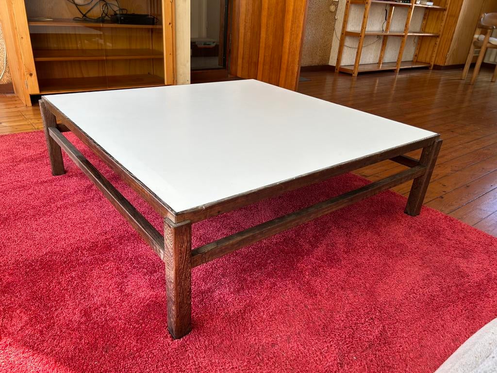 Salon tafel wenge hout, Ophalen, Gebruikt, 50 tot 100 cm, Vierkant