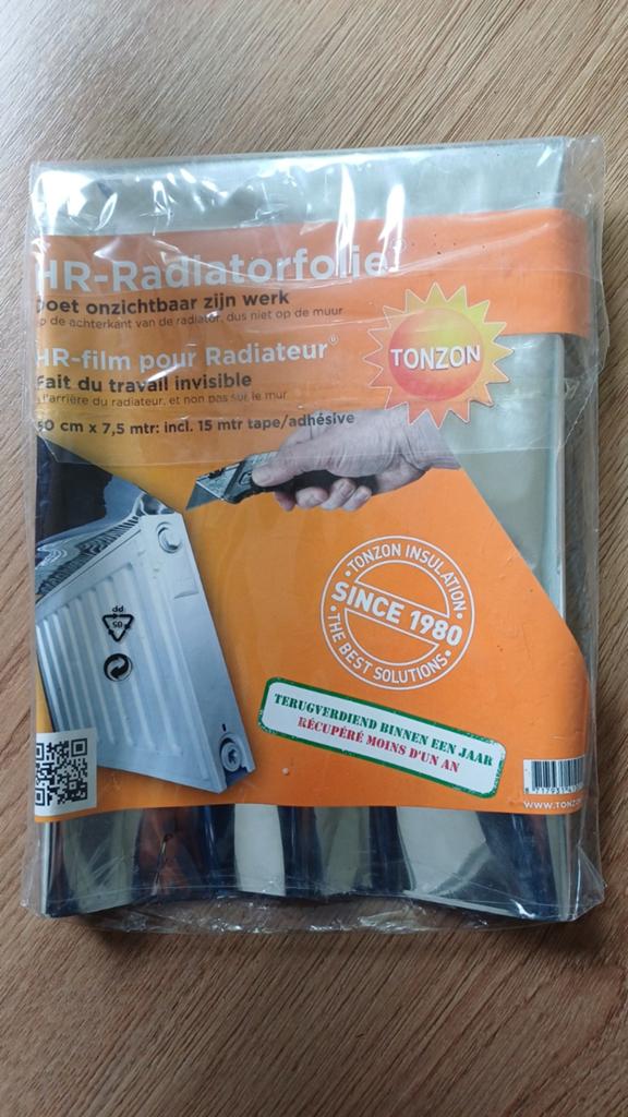 HR-Radiatorfolie - 50 cm x 7,5 m - Tonzon isolatie, Doe-het-zelf en Verbouw, Isolatie en Afdichting, Minder dan 4 cm, Overige materialen