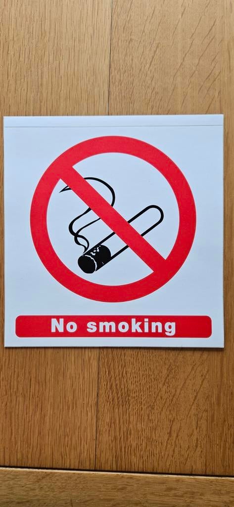 Stickers No smoking, Ophalen of Verzenden, Nieuw