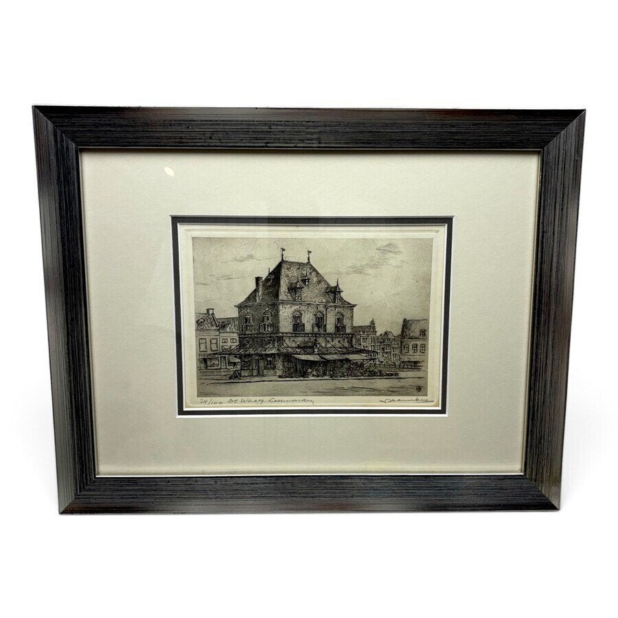 Johan Hemkes (1894-1988) - De Waag, Leeuwarden, Ophalen of Verzenden