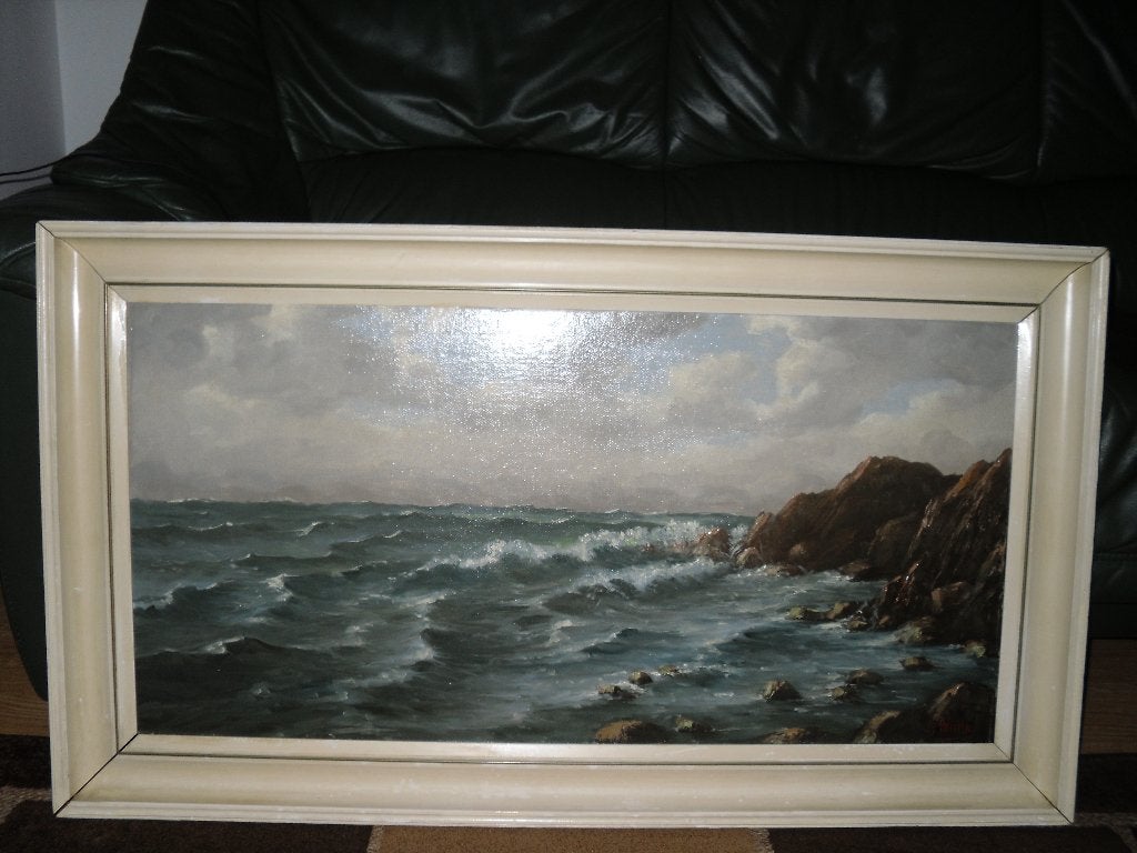 Mooie schilderij 40x80cm, Ophalen, Doek, Olieverf, Klassiek