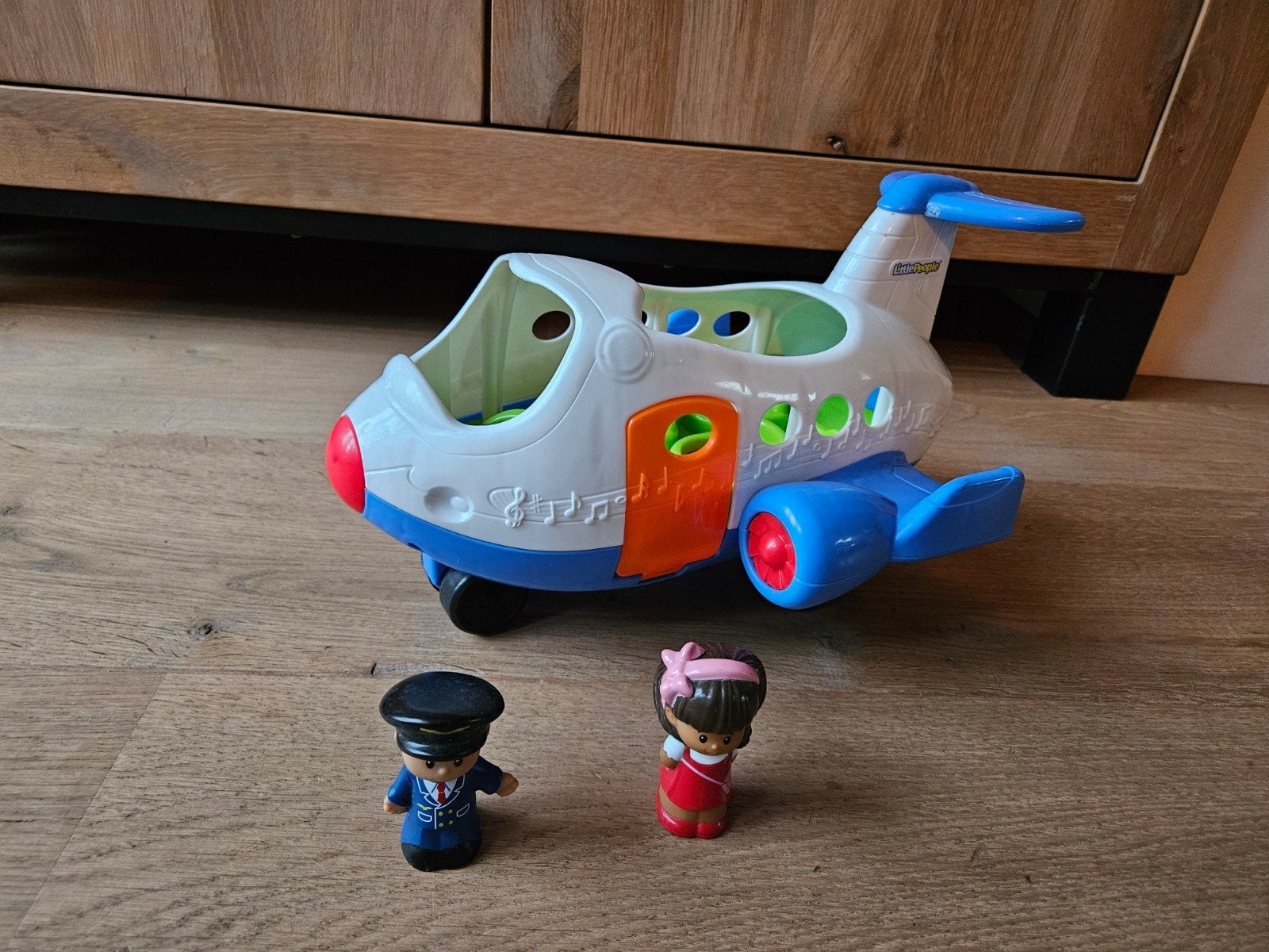 Fisher-Price Little People Vliegtuig met figuren, Ophalen, Zo goed als nieuw, Jongen of Meisje