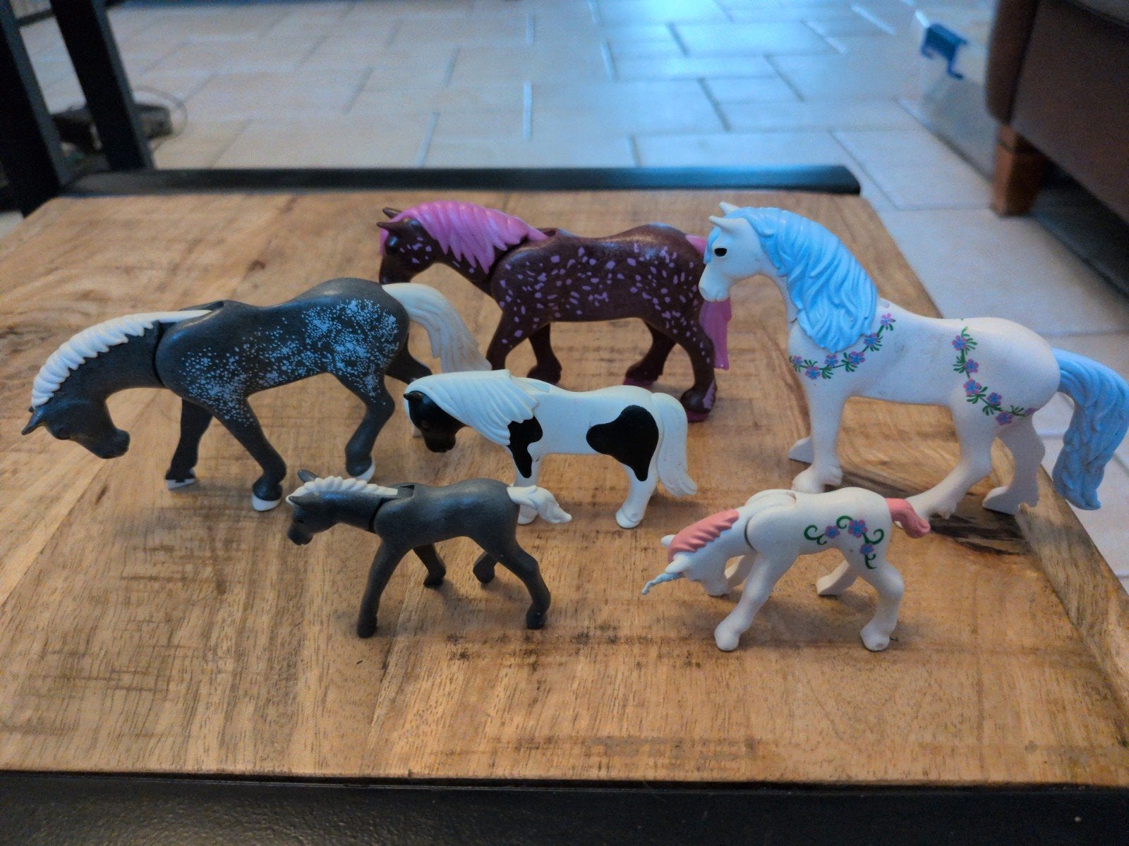 Playmobil Paarden Set - 3 Grote en 3 Kleine Paarden, Ophalen, Gebruikt, Jongen of Meisje