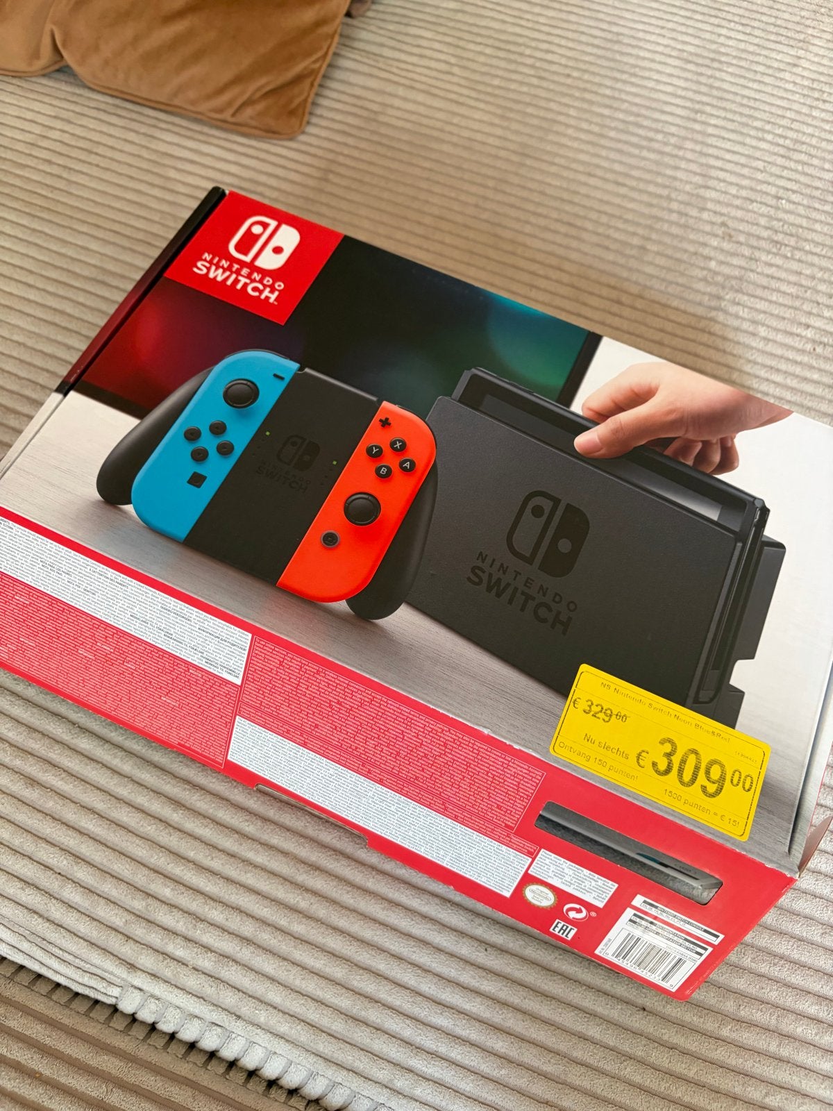 Nintendo Switch met controller en games (Rayman, Worms), Ophalen of Verzenden, Gebruikt, Met games, Switch Original