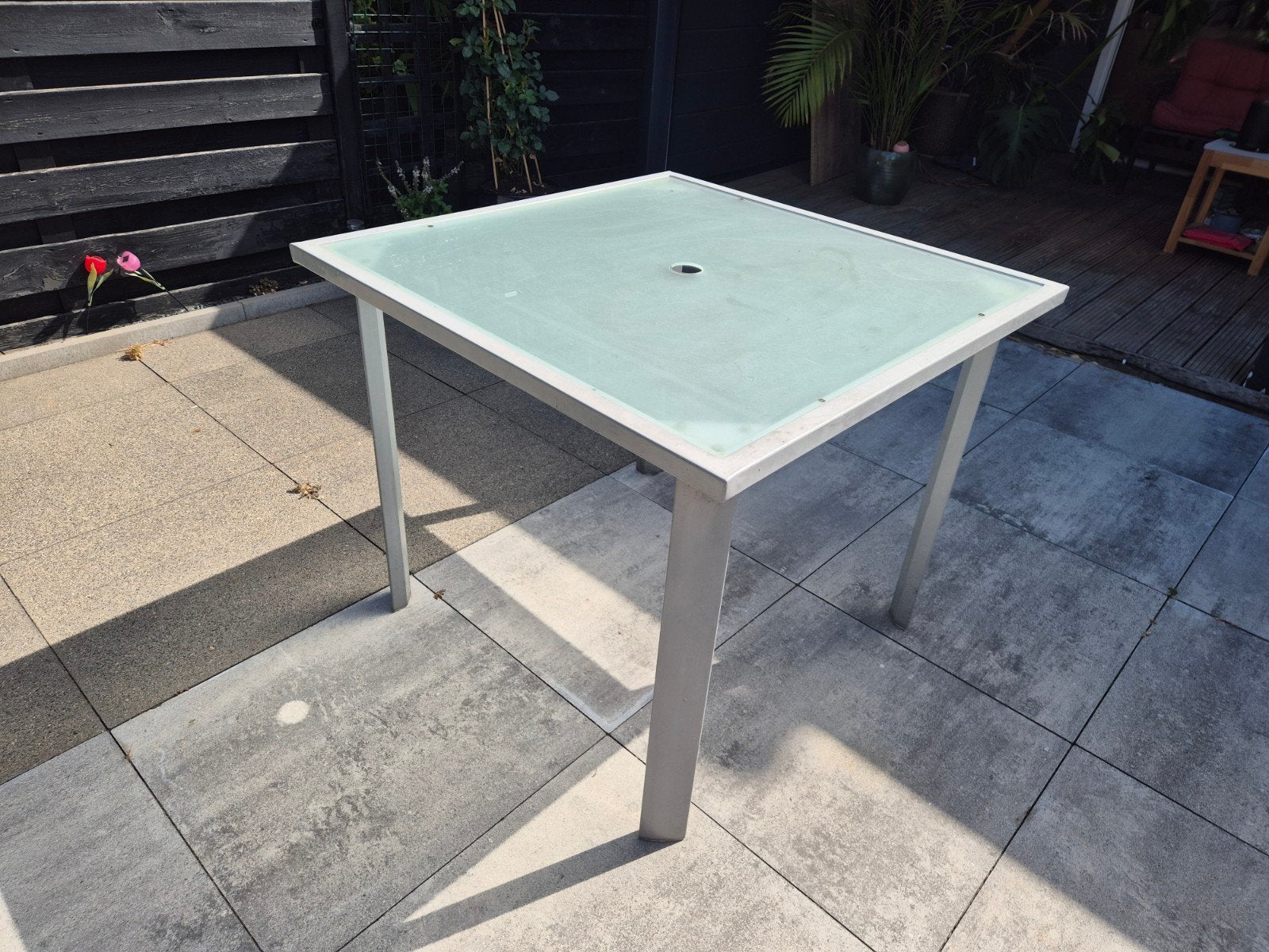 Gratis Tuintafel, Tuin en Terras, Tuintafels, Ophalen, Gebruikt, Rechthoekig