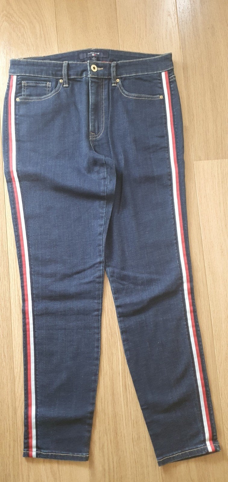 TOMMY HILFIGER JEANS...maat 8=40 ongeveer...NIEUWSTAAT!, Ophalen of Verzenden, Zo goed als nieuw, Blauw, W30 - W32 (confectie 38/40)