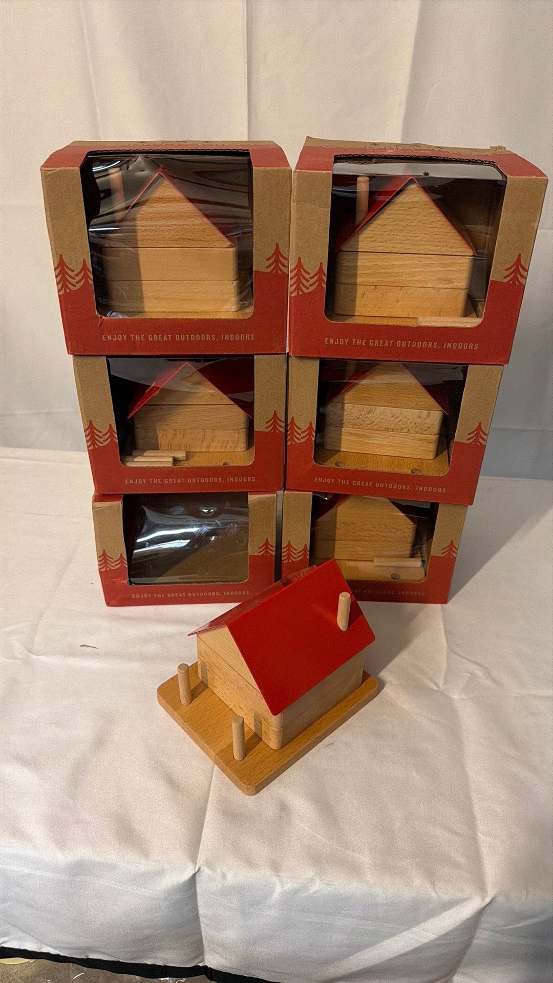 Creatieve kerstdorp huisjes. 6 stuks in 1 koop., Diversen, Ophalen of Verzenden, Zo goed als nieuw