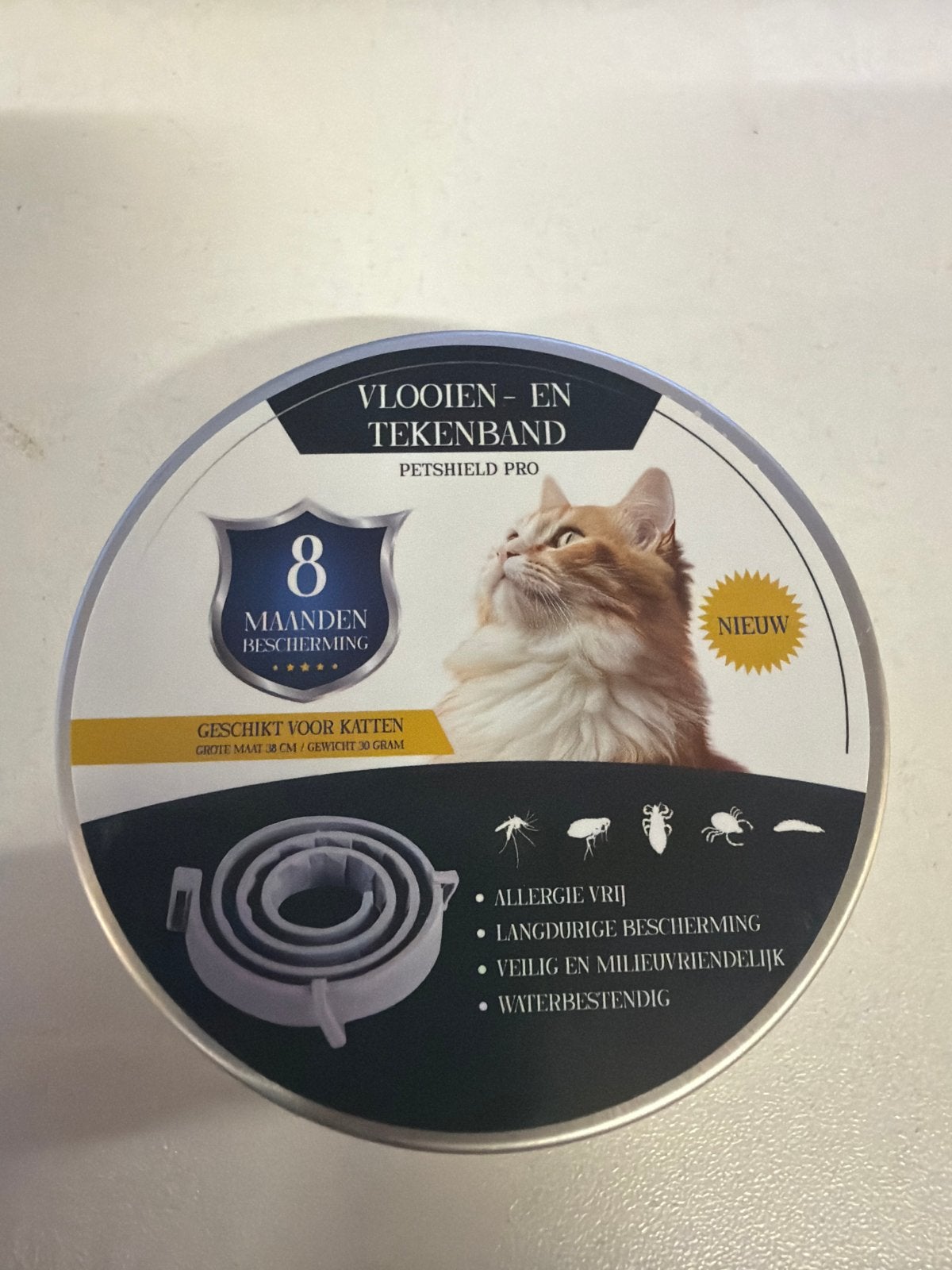 4 x PetshieldPro Premium Teken- en Vlooienband voor Katten, Dieren en Toebehoren, Katten-accessoires, Verzenden, Nieuw