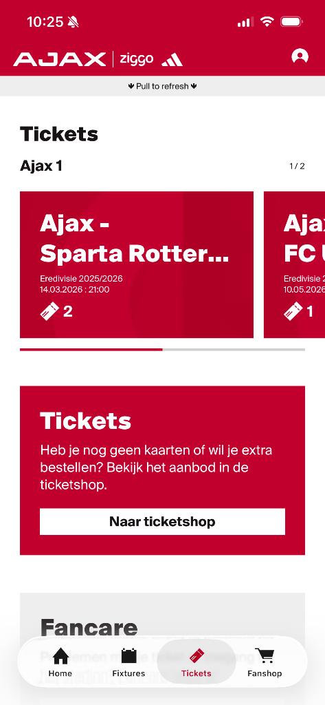Ajax - Sparta 2 tickets naast elkaar, Twee personen, December