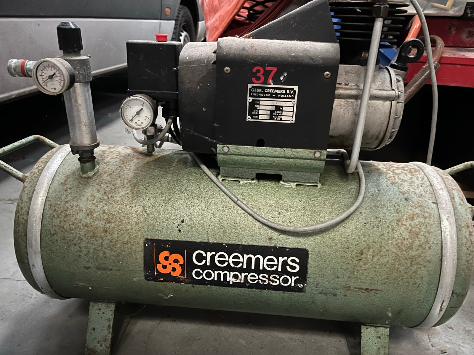 Creemers Compressor GS 710 - Gebruikt, Gebruikt, 6 tot 10 bar, Ophalen of Verzenden, Minder dan 200 liter/min