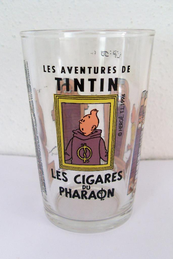 Kuifje Glas Tintin De Sigaren Van De Farao, Ophalen of Verzenden, Kuifje, Zo goed als nieuw, Beeldje of Figuurtje
