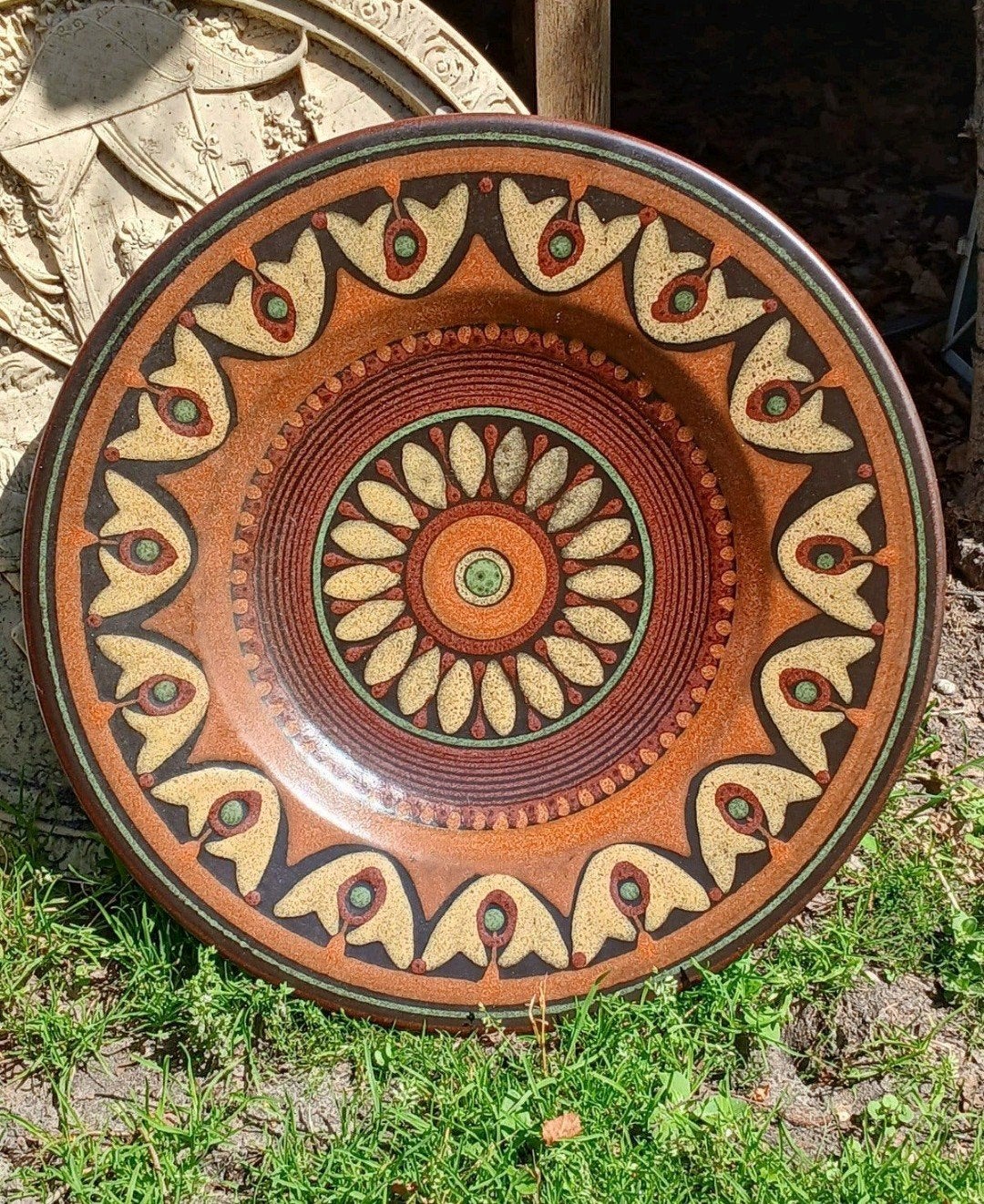 Vintage KMK Manuell Wandbord - Handgeschilderd Keramiek, Ophalen of Verzenden