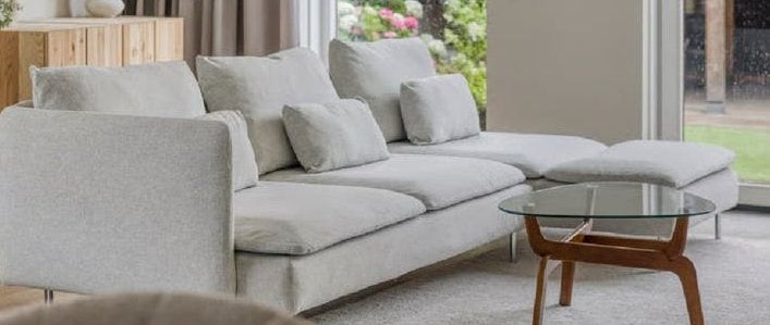 Ikea Soderhamn bank, met chaise lounge en extra armleuning, Ophalen, Gebruikt