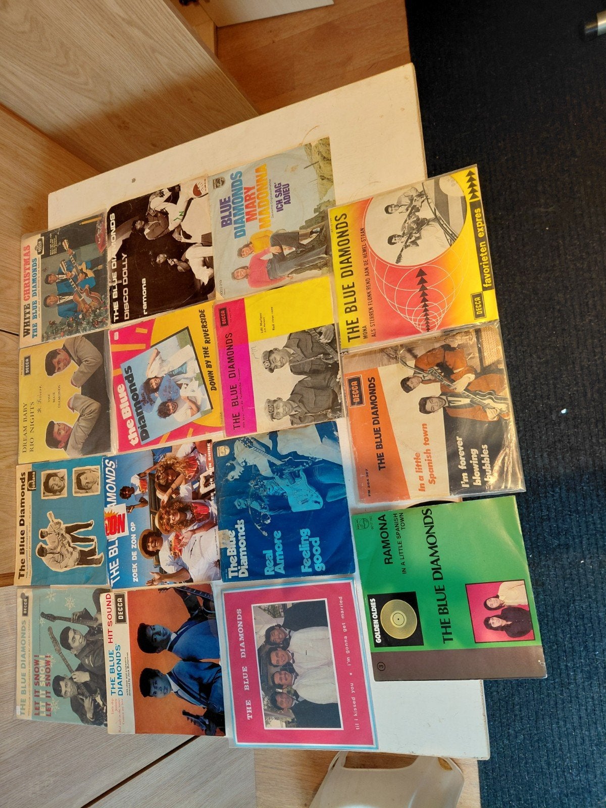 The Blue Diamonds Vinyl Collectie - Diverse Singles, Gebruikt, 7 inch, Ophalen of Verzenden, Pop