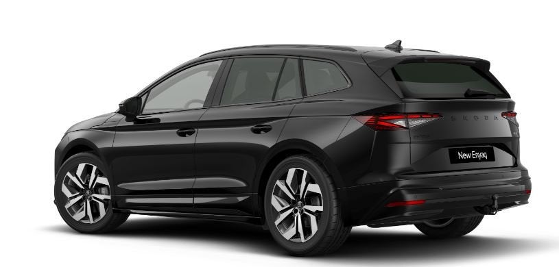 Skoda Enyaq iV 85 Sportline Tour Edition Trekhaak, Automaat, Achterwielaandrijving, Zwart, Nieuw