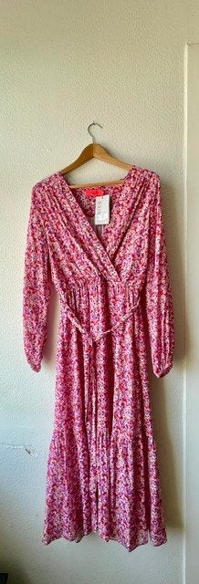 Midi jurk van Janice:  Logan violet dress maat 40-viscose, Maat 38/40 (M), Janice, Nieuw, Ophalen of Verzenden