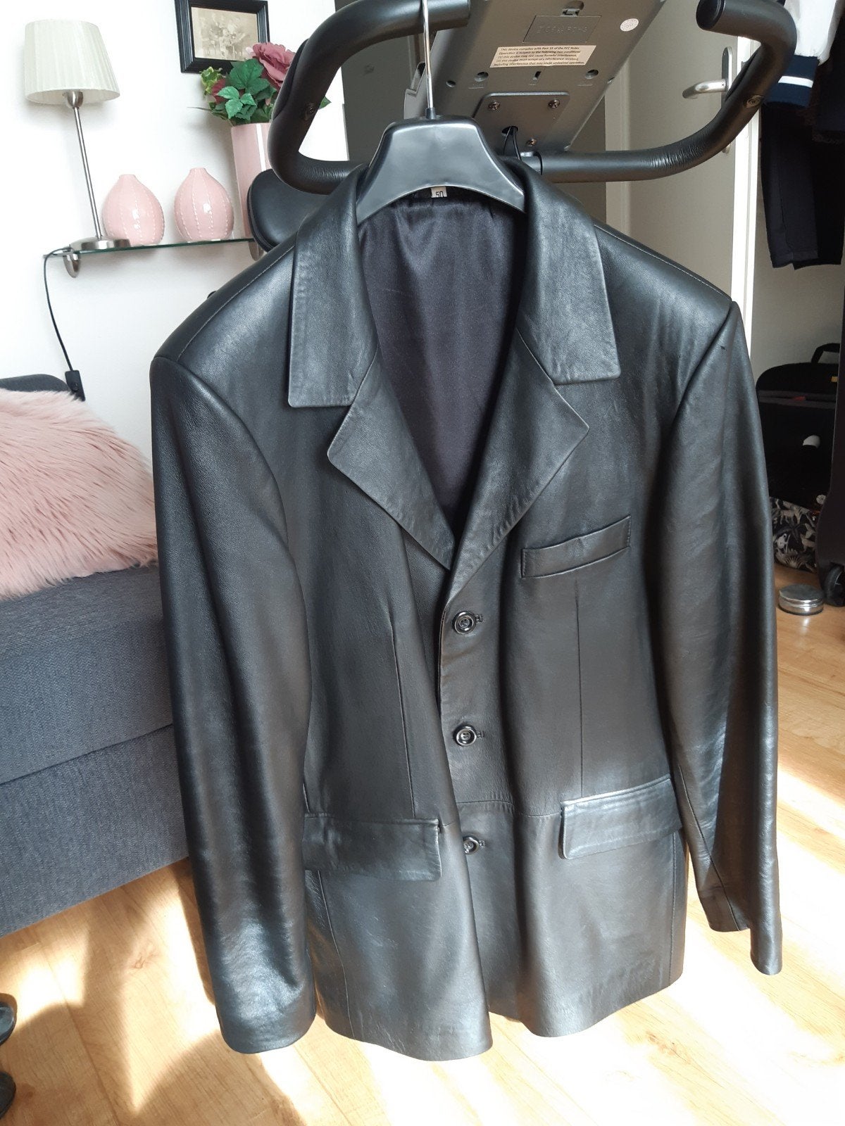nappa leder colber, Ophalen, Gedragen, Maat 48/50 (M), Zwart