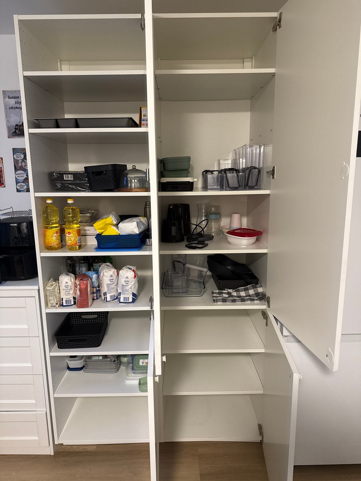 Witte IKEA PAX kledingkast met planken en deuren, Ophalen, 200 cm of meer, 50 tot 100 cm, Zo goed als nieuw