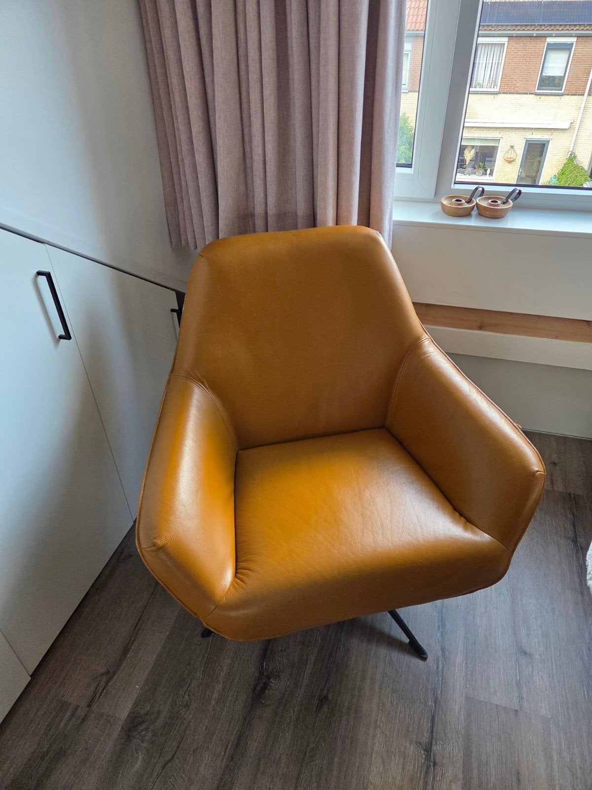 Montèl draai fauteuil, Huis en Inrichting, Fauteuils, Ophalen, Gebruikt, 75 tot 100 cm