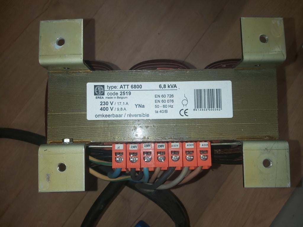 Erea ATT 6800 6.8 kVA transformator met stekkers, Ophalen, Gebruikt, Overige typen