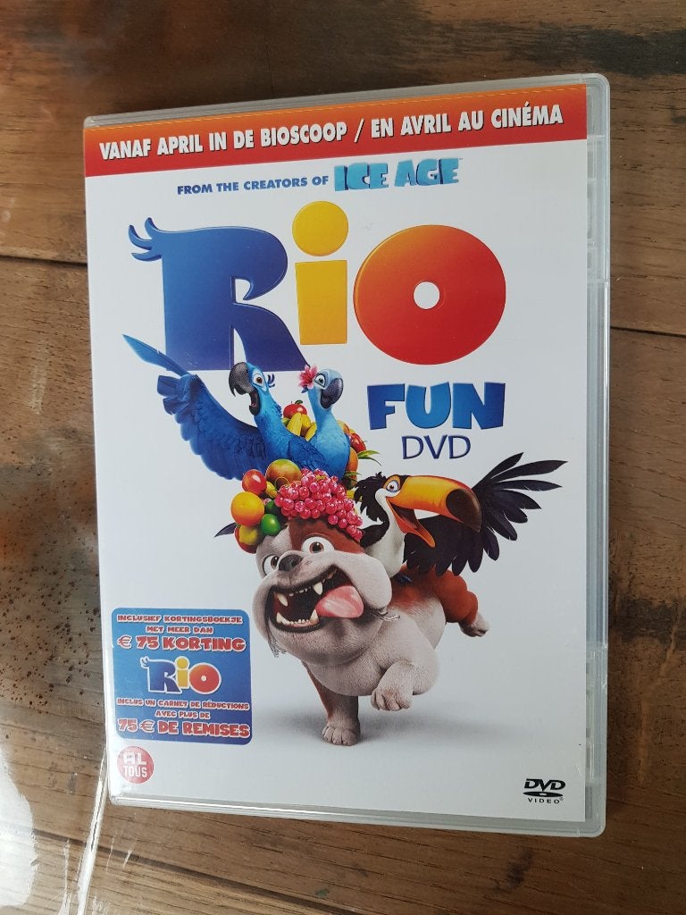 Rio Fun DVD (Van de makers van Ice Age) – NL/FR, Alle leeftijden, Ophalen of Verzenden, Zo goed als nieuw, Actie en Avontuur