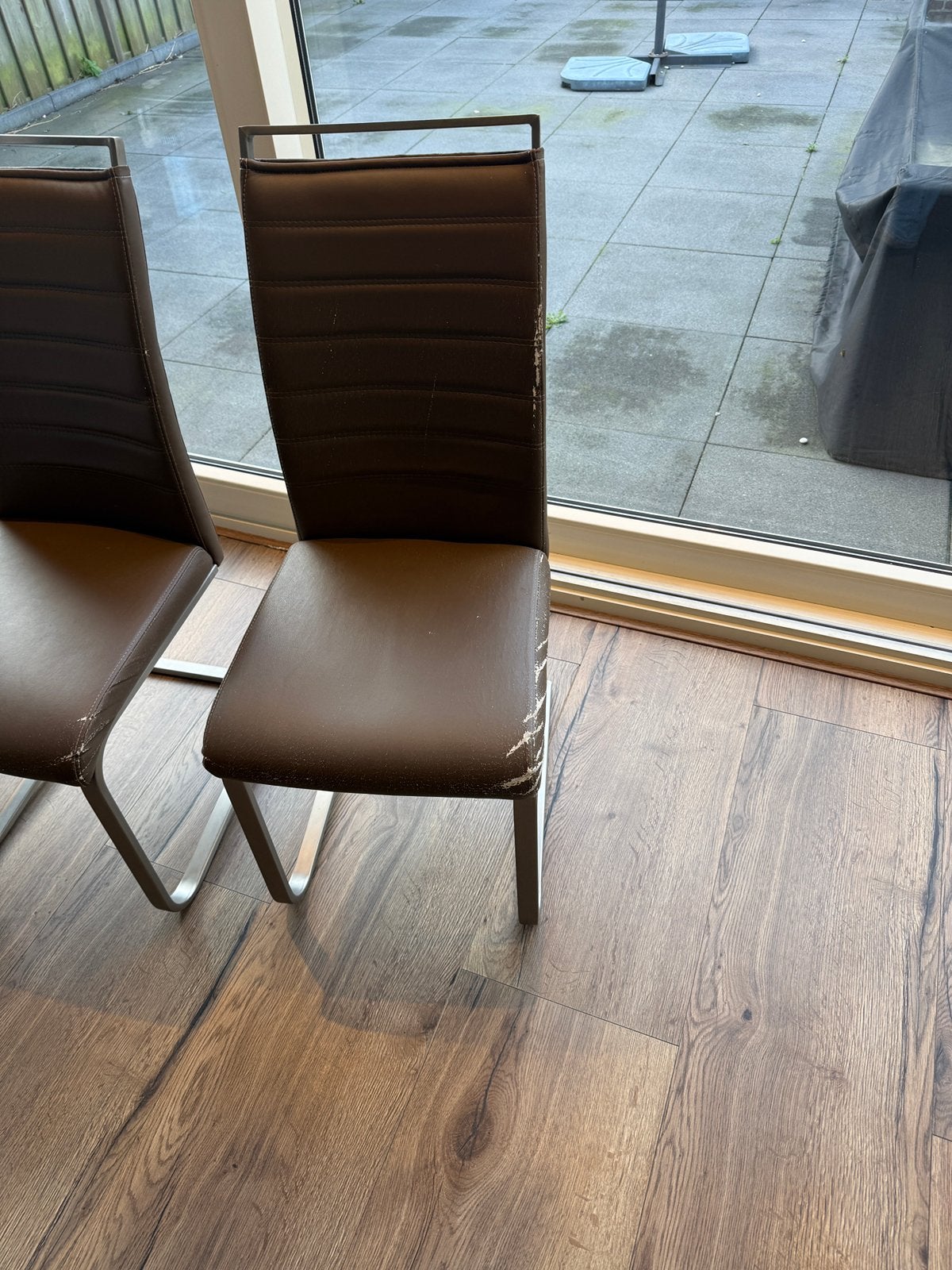 eettafel stoelen, Ophalen, Gebruikt, Bruin, Vijf, Zes of meer stoelen