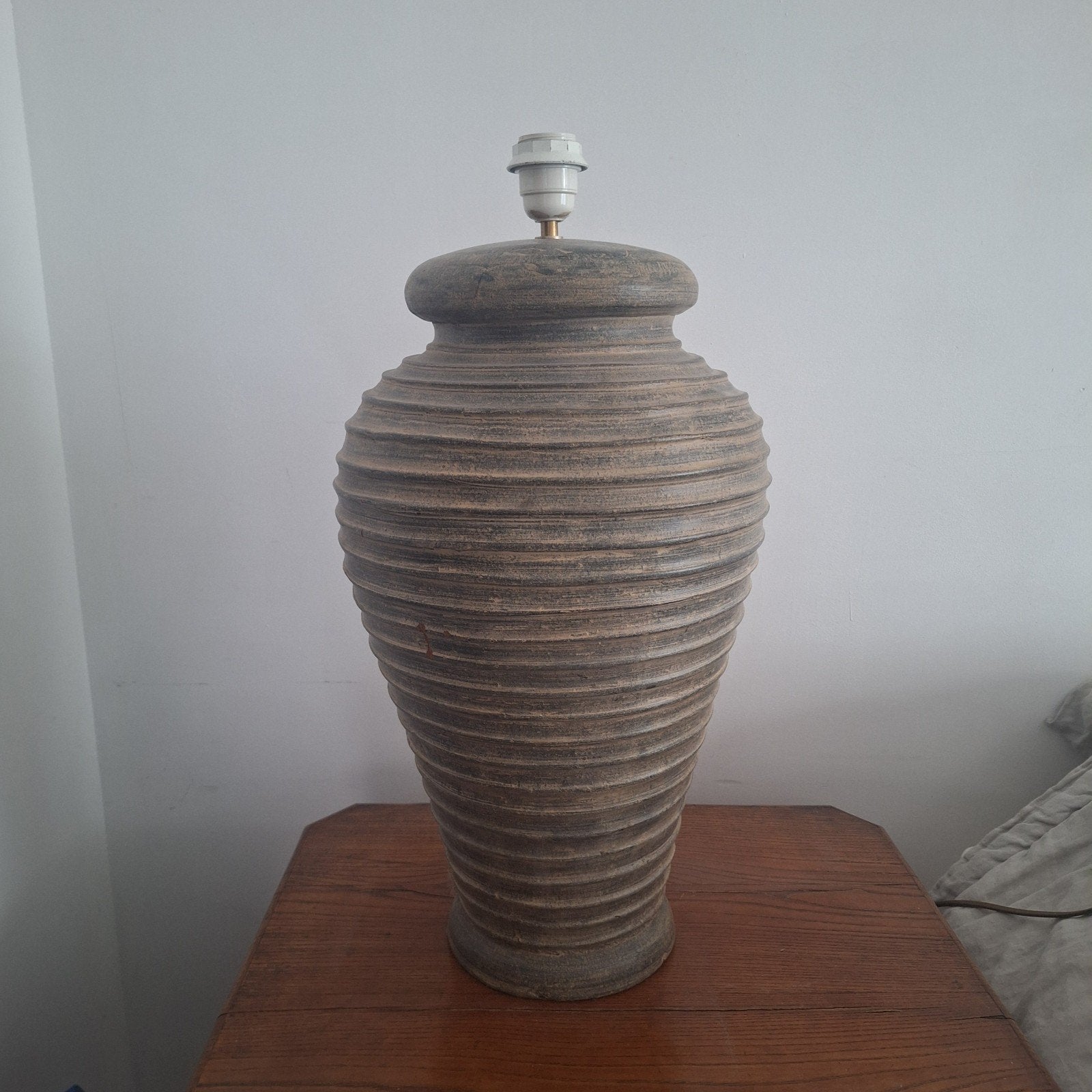 oude kruik lamp, Ophalen