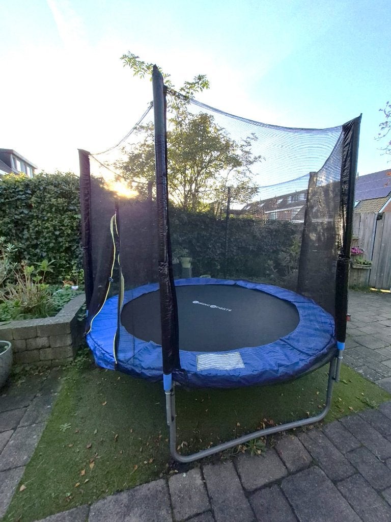 Viking Sports Trampoline 244 cm tot 110 kg met een ladder, Ophalen, Gebruikt