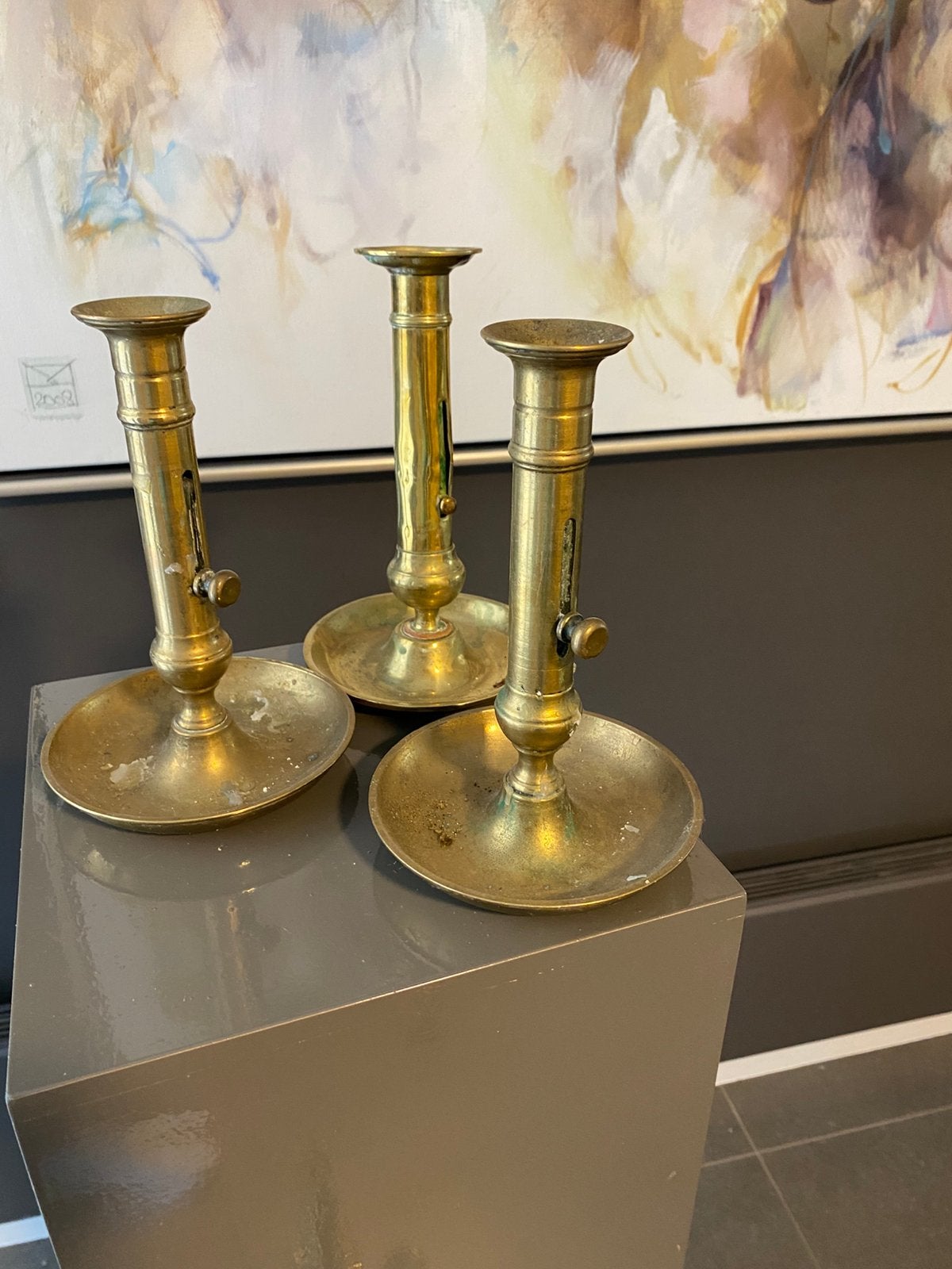 Koperen kandelaars, Antiek en Kunst, Antiek | Kandelaars, Ophalen of Verzenden, Koper of Brons