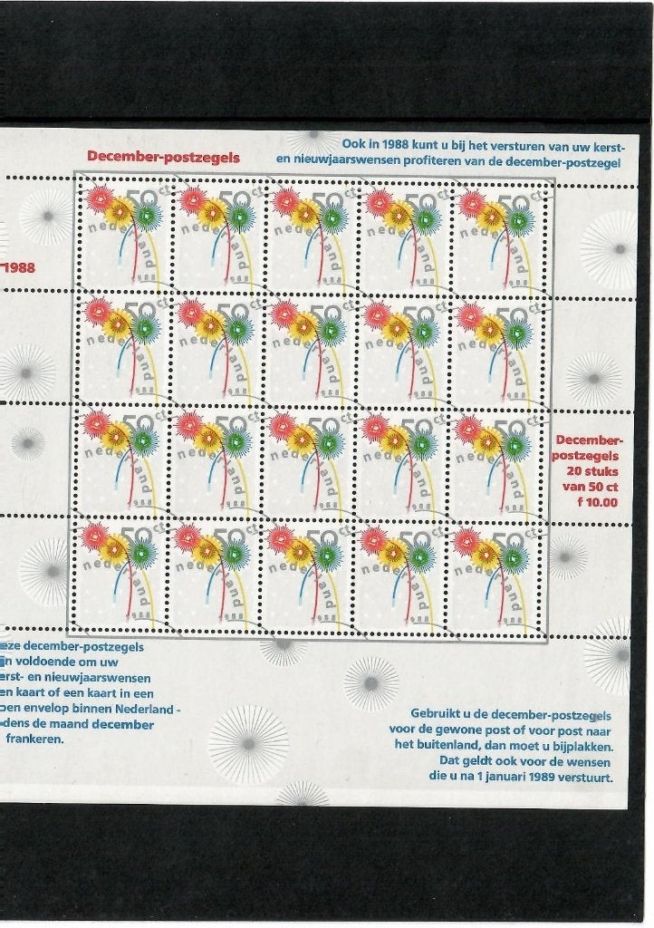 velletje kerstzegels., Postzegels en Munten, Ophalen of Verzenden, Na 1940, Postfris