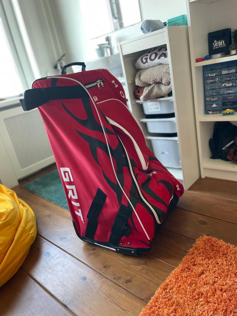 IJshockeytas Grit op wielen, Sport en Fitness, IJshockey, Ophalen, Zo goed als nieuw, Overige typen