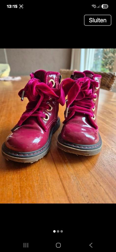 Lakleren halfhoge meisjesschoenen dieproze/paars, mt 23, Kinderen en Baby's, Poppedoll, Schoenen, Verzenden, Meisje