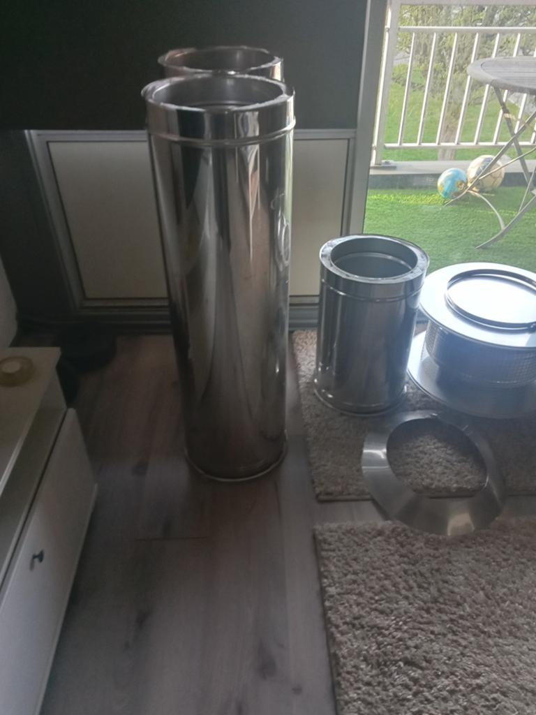 Complete RVS Kachel Schoorsteen Set Holetherm Ø250mm Nieuw, Ophalen, Nieuw, Vrijstaande haard, Houthaard
