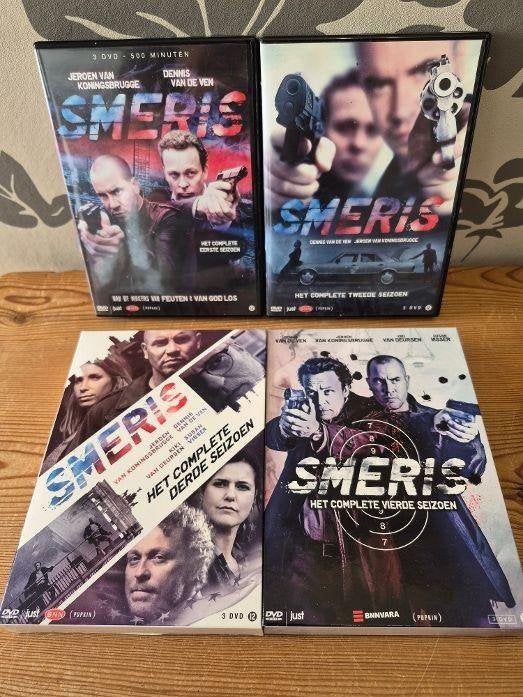 Smeris - Seizoen 1 t/m 4 - Nieuwstaat., Cd's en Dvd's, Vanaf 16 jaar, Zo goed als nieuw, Actie en Avontuur, Complete serie