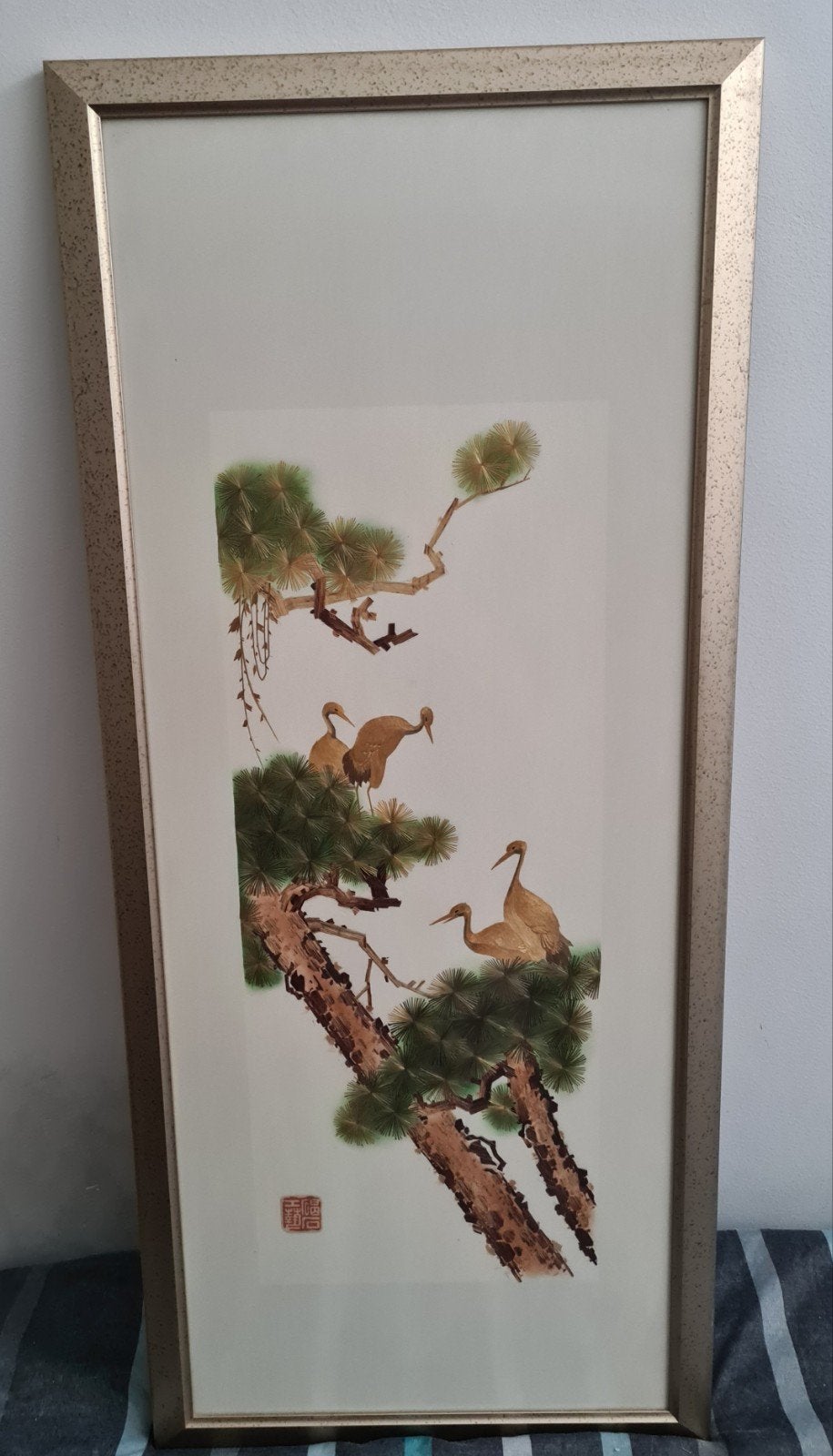 Mooi groot schilderij/doek zie beschrijving, Huis en Inrichting, Ophalen, Gebruikt, 100 tot 125 cm, Schilderij