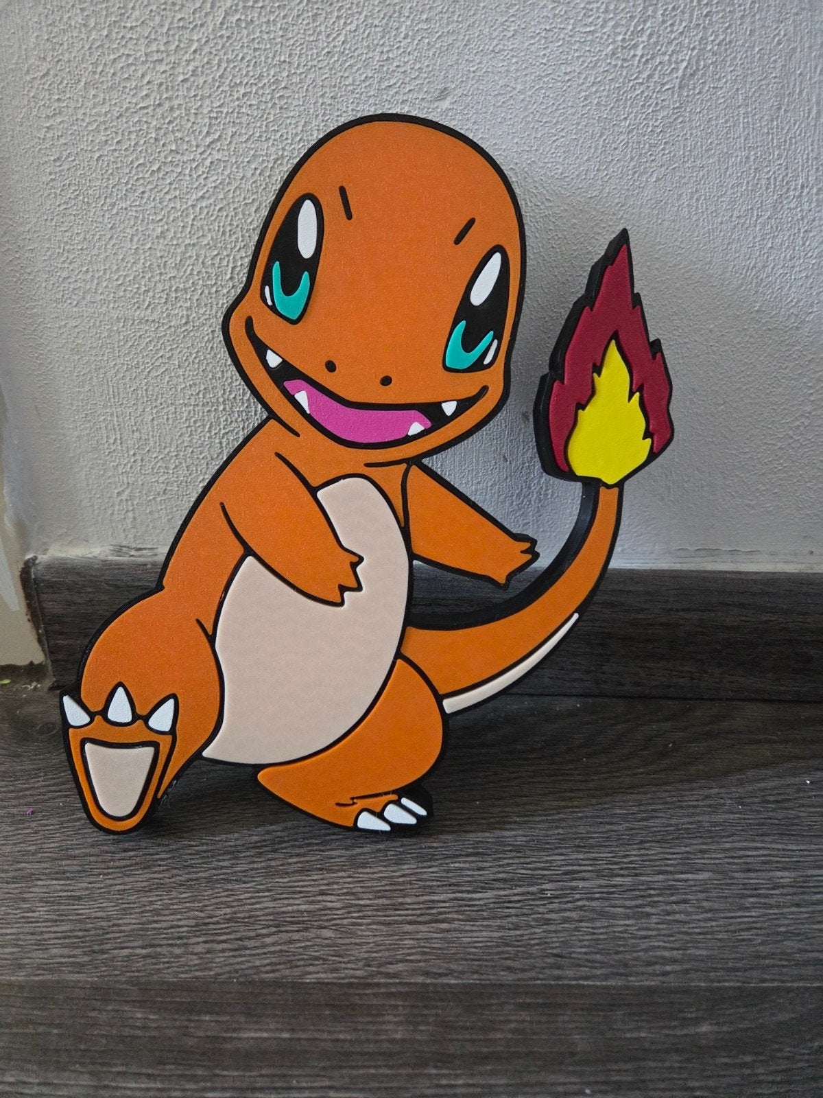 Charmander wanddecoratie voor kinder- of gamekamer, Oranje, Nieuw, Ophalen of Verzenden, Wanddecoratie