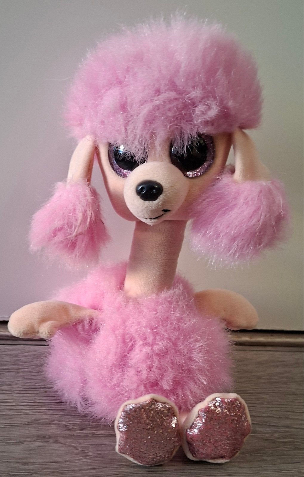 ty beanie boo hondje Camilla 16 cm, Overige karakters, Zo goed als nieuw, Roze, Klein (minder dan 20 cm)