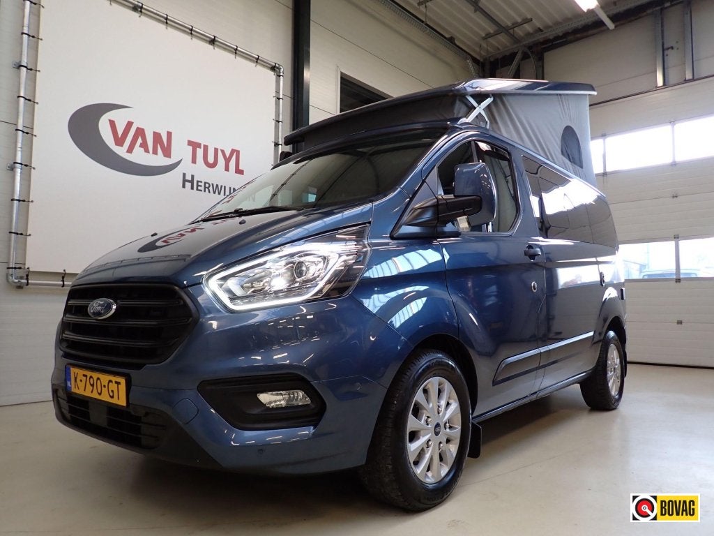 Ford Nugget Westfalia 2020 Chromablauw metallic, Caravans en Kamperen, Campers, Buscamper of Camperbus, Airbags, Koelkast, Bedrijf