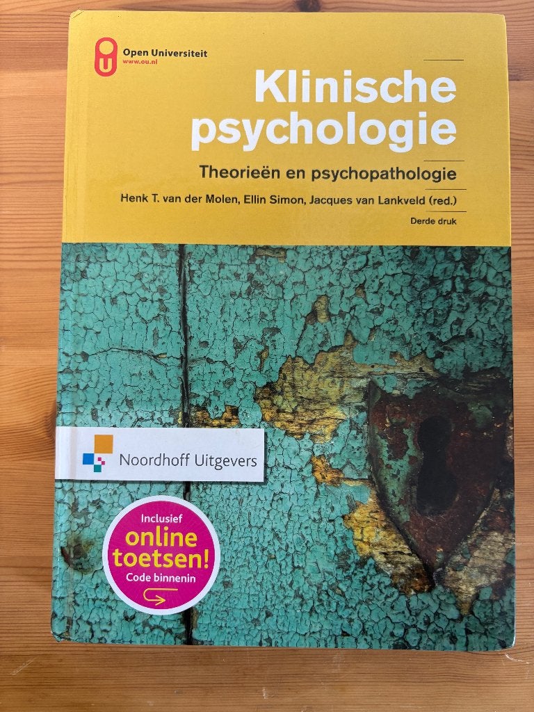 Klinische psychologie – Van der Molen, Simon & Van Lankveld, Ophalen, Simon & Van Lankveld, HBO, Zo goed als nieuw