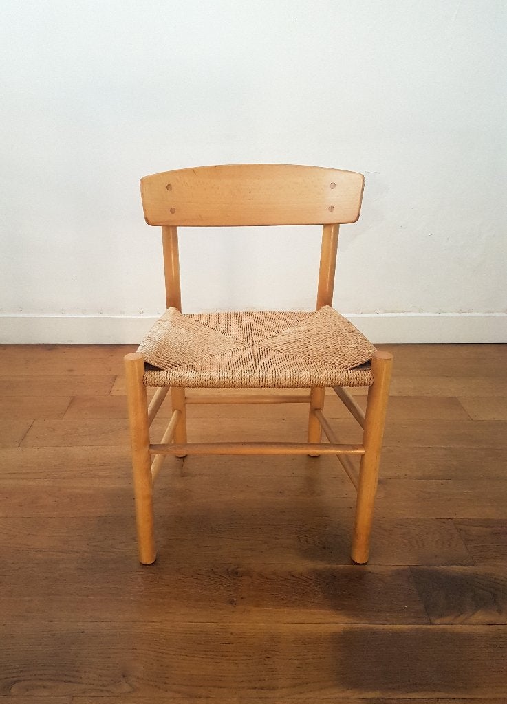 Vintage Deense J39 stoelen van Børge Mogensen, Huis en Inrichting, Stoelen, Ophalen, Gebruikt, Bruin, Hout