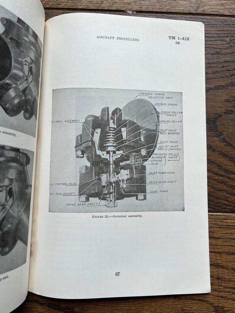 WO2 Amerikaans voorschrift USAAF propellors vliegtuig 1940, Amerika, Verzenden, Boek of Tijdschrift