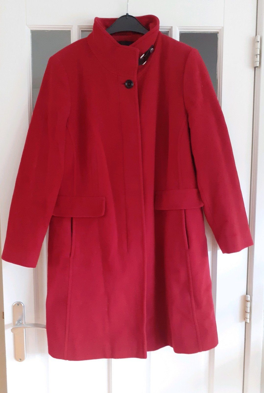 Fuchs Schmitt wol met cashmere jas met hoge kraag maat 46, Maat 46/48 (XL) of groter, Ophalen of Verzenden, Zo goed als nieuw