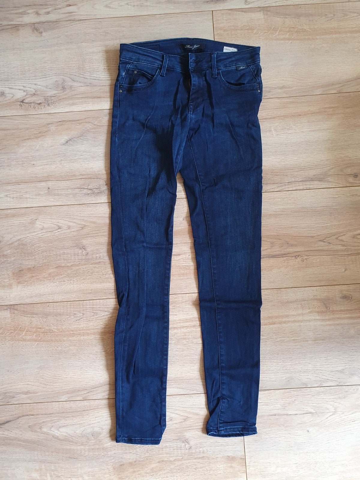 Mavi Jeans Adriana Midrise Super Skinny Stretch 27/32, Blauw, Ophalen of Verzenden, W27 (confectie 34) of kleiner, Gedragen