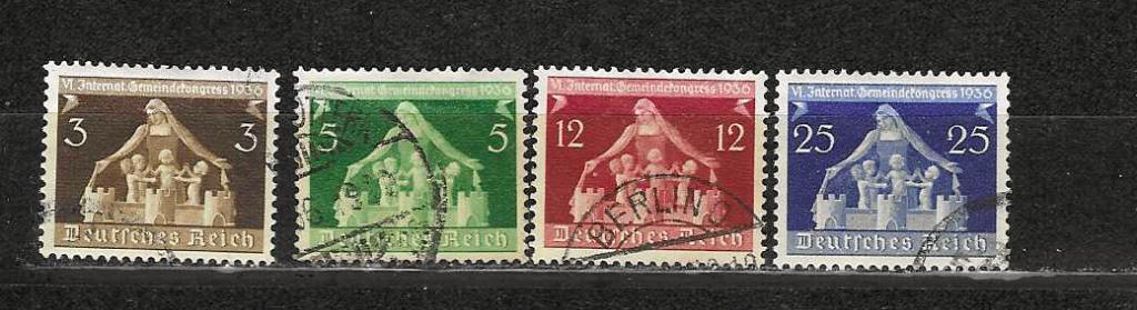 Reich 617-620, Ophalen of Verzenden, Duitse Keizerrijk, Gestempeld