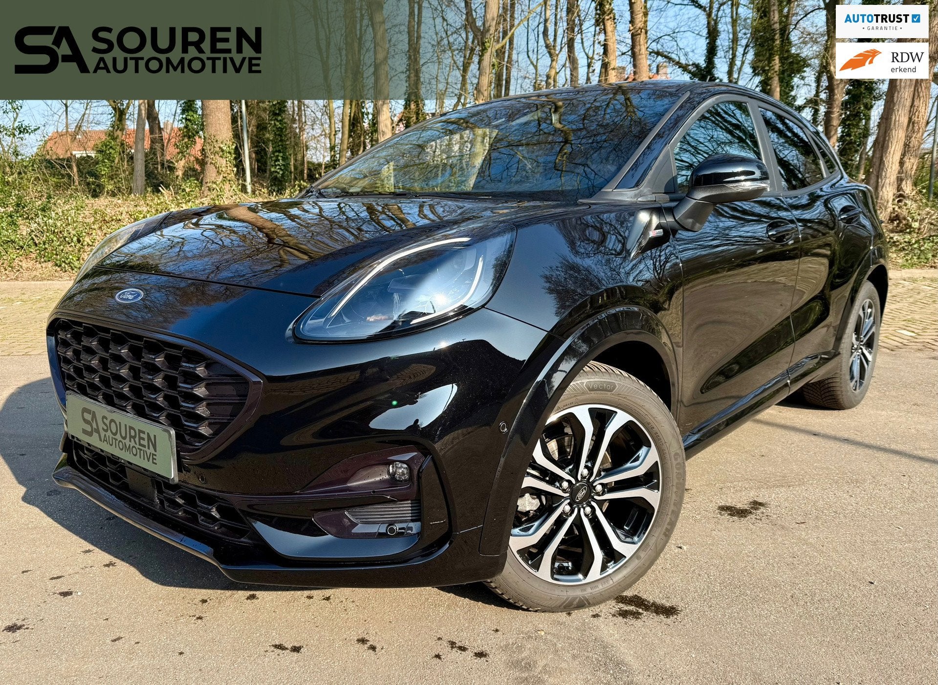 Ford Puma 1.0 EcoBoost Hybrid 155PK ST-Line / / Titanium / W, Stof, Zwart, 1226 kg, Zwart