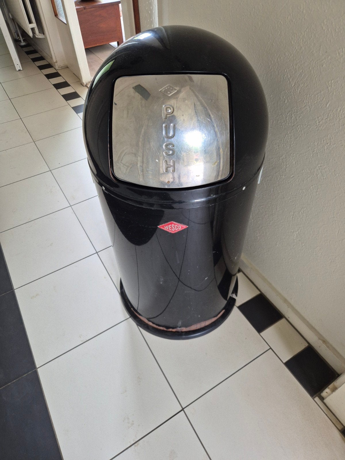 Wesco Pushboy afvalemmer - Zwart, gebruikt, Ophalen, Gebruikt, 40 liter of meer, 75 – 100