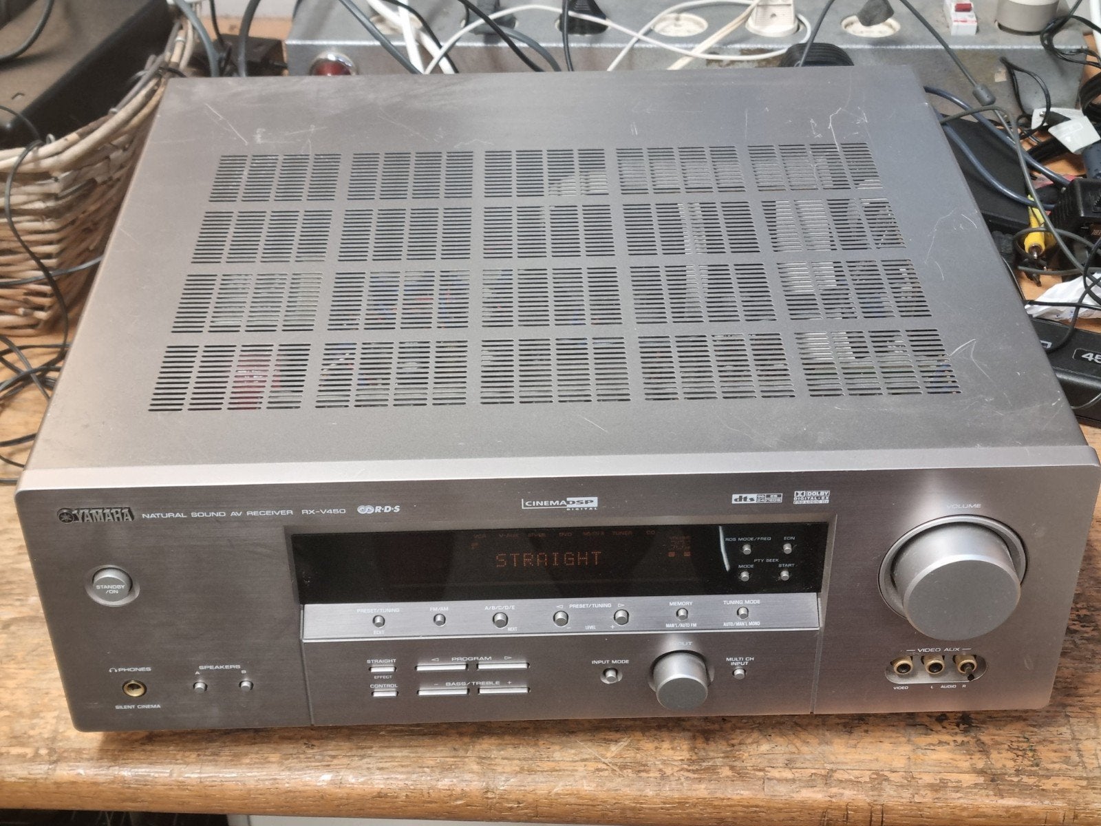 Yamaha RX-V450 Natural Sound AV Receiver, Audio, Tv en Foto, Versterkers en Receivers, Ophalen, Gebruikt, Yamaha, 120 watt of meer