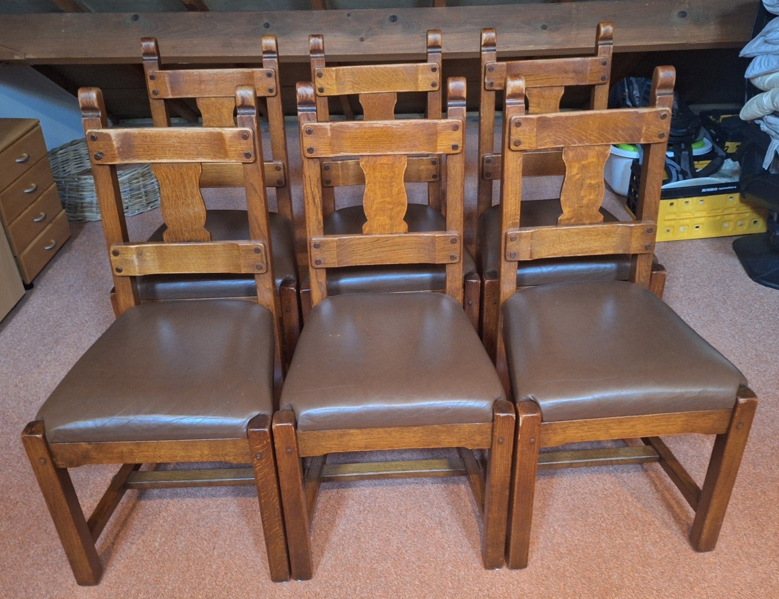 6x stoelen hout, Ophalen